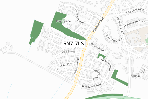 SN7 7LS map - large scale - OS Open Zoomstack (Ordnance Survey)