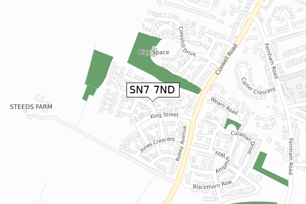 SN7 7ND map - large scale - OS Open Zoomstack (Ordnance Survey)