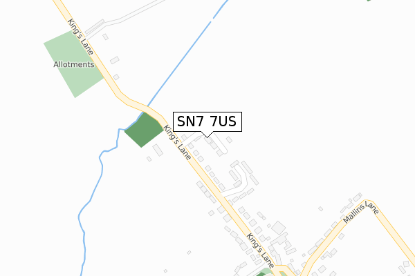 SN7 7US map - large scale - OS Open Zoomstack (Ordnance Survey)