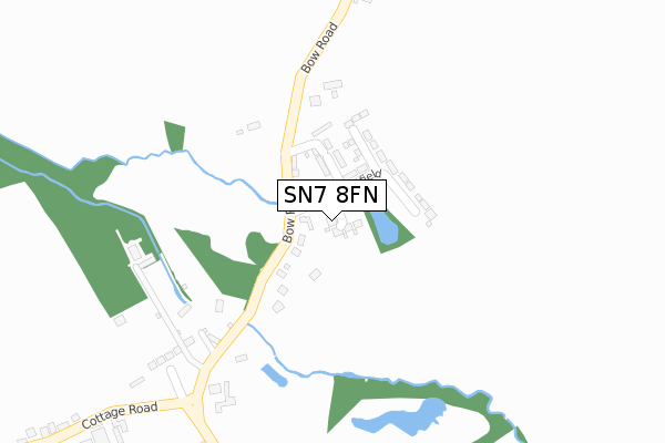 SN7 8FN map - large scale - OS Open Zoomstack (Ordnance Survey)