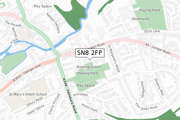 SN8 2FP map - large scale - OS Open Zoomstack (Ordnance Survey)