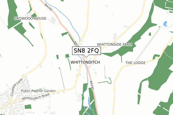 SN8 2FQ map - small scale - OS Open Zoomstack (Ordnance Survey)