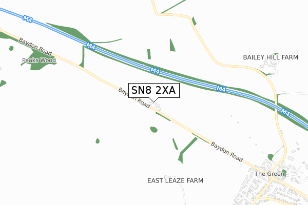 SN8 2XA map - small scale - OS Open Zoomstack (Ordnance Survey)