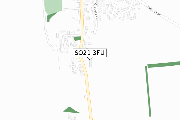 SO21 3FU map - large scale - OS Open Zoomstack (Ordnance Survey)