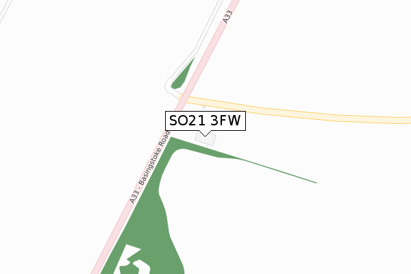 SO21 3FW map - large scale - OS Open Zoomstack (Ordnance Survey)