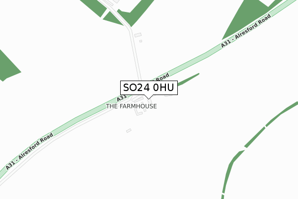 SO24 0HU map - large scale - OS Open Zoomstack (Ordnance Survey)