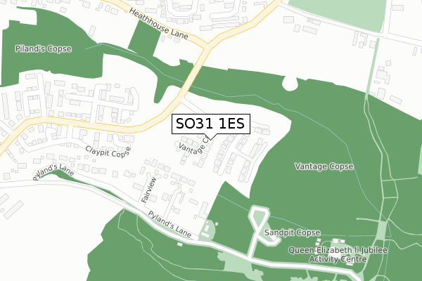 SO31 1ES map - large scale - OS Open Zoomstack (Ordnance Survey)