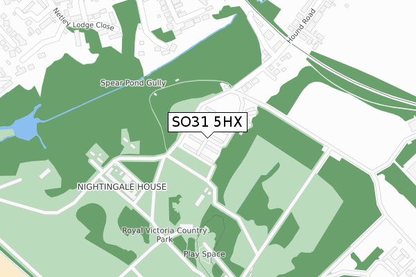 SO31 5HX map - large scale - OS Open Zoomstack (Ordnance Survey)