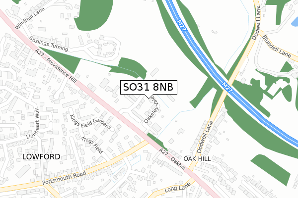 SO31 8NB map - large scale - OS Open Zoomstack (Ordnance Survey)