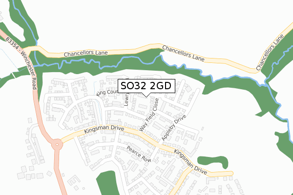 SO32 2GD map - large scale - OS Open Zoomstack (Ordnance Survey)