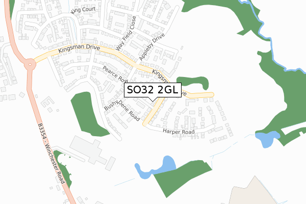 SO32 2GL map - large scale - OS Open Zoomstack (Ordnance Survey)