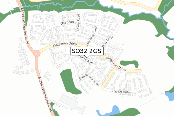 SO32 2GS map - large scale - OS Open Zoomstack (Ordnance Survey)