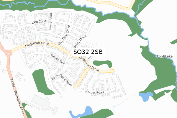 SO32 2SB map - large scale - OS Open Zoomstack (Ordnance Survey)