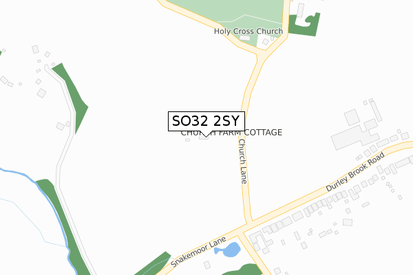 SO32 2SY map - large scale - OS Open Zoomstack (Ordnance Survey)