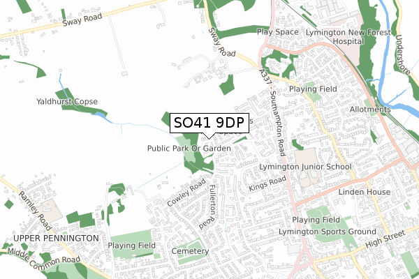 SO41 9DP map - small scale - OS Open Zoomstack (Ordnance Survey) SO41 9DP map - small scale - OS Open Zoomstack (Ordnance Survey)