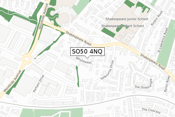 SO50 4NQ map - large scale - OS Open Zoomstack (Ordnance Survey)