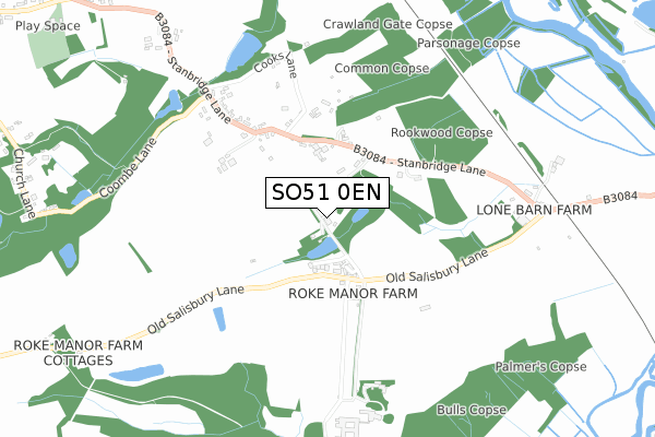 SO51 0EN map - small scale - OS Open Zoomstack (Ordnance Survey)