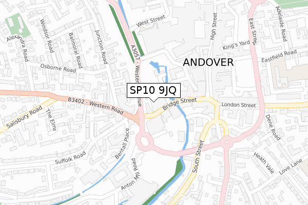 SP10 9JQ map - large scale - OS Open Zoomstack (Ordnance Survey)