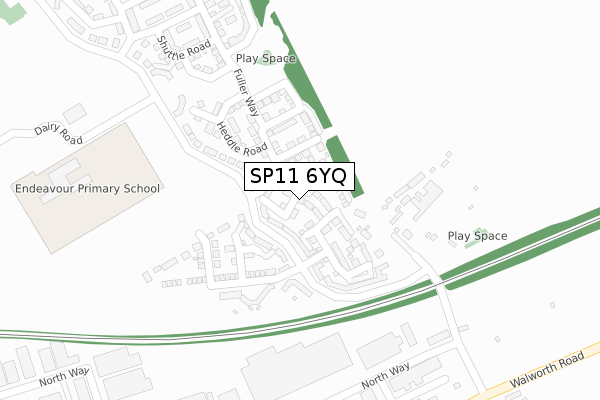 SP11 6YQ map - large scale - OS Open Zoomstack (Ordnance Survey)