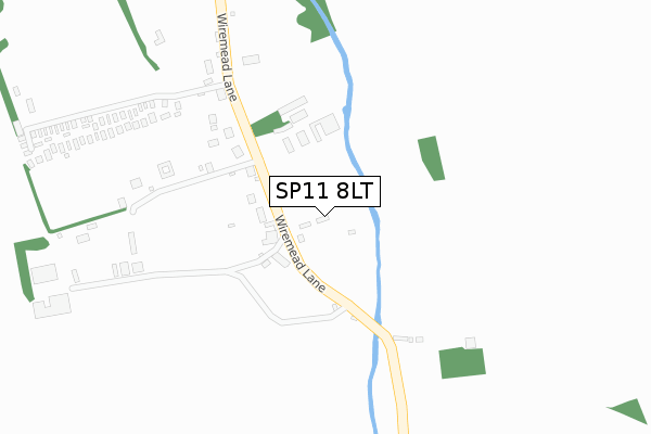 SP11 8LT map - large scale - OS Open Zoomstack (Ordnance Survey)