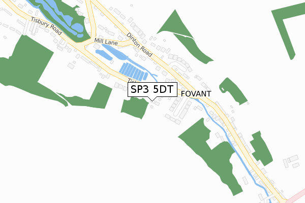 SP3 5DT map - large scale - OS Open Zoomstack (Ordnance Survey)