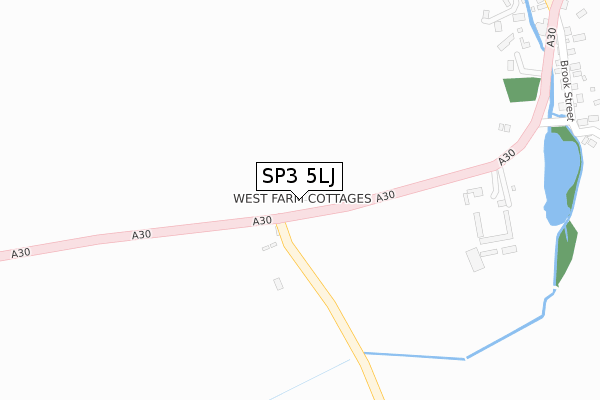 SP3 5LJ map - large scale - OS Open Zoomstack (Ordnance Survey)