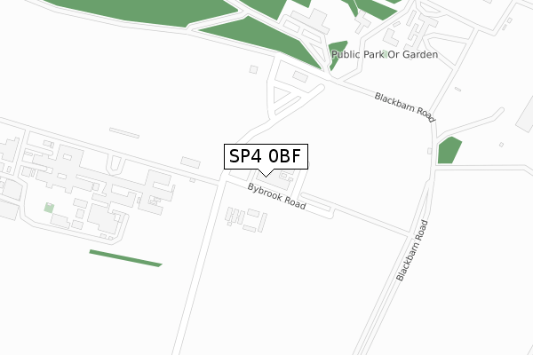 SP4 0BF map - large scale - OS Open Zoomstack (Ordnance Survey)