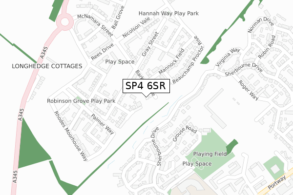 SP4 6SR map - large scale - OS Open Zoomstack (Ordnance Survey)