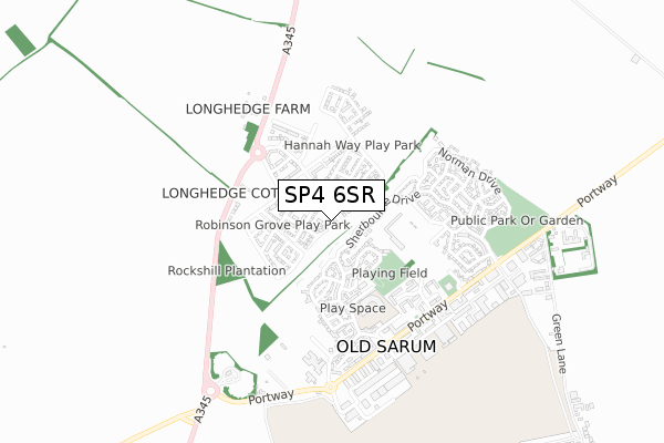 SP4 6SR map - small scale - OS Open Zoomstack (Ordnance Survey)