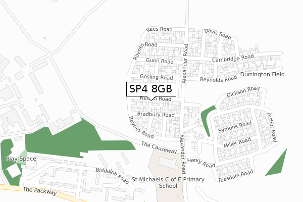 SP4 8GB map - large scale - OS Open Zoomstack (Ordnance Survey)