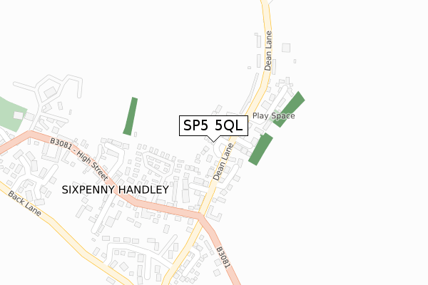 SP5 5QL map - large scale - OS Open Zoomstack (Ordnance Survey)