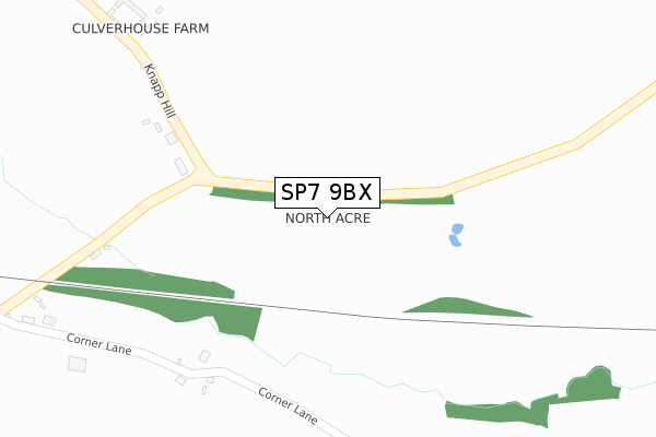 SP7 9BX map - large scale - OS Open Zoomstack (Ordnance Survey)