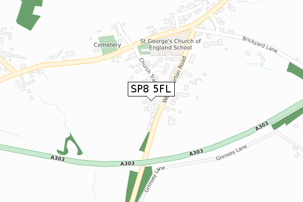 SP8 5FL map - large scale - OS Open Zoomstack (Ordnance Survey)