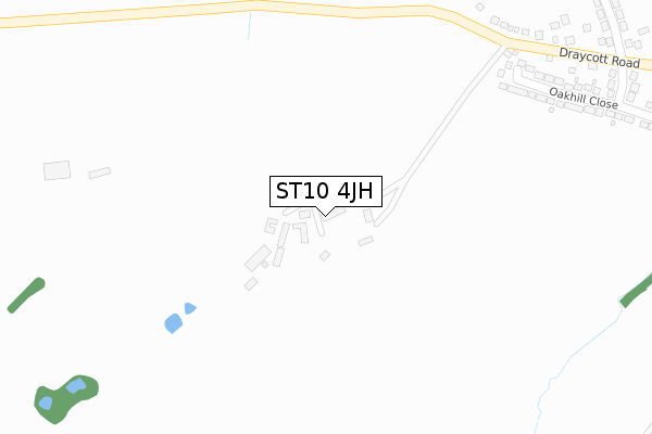 ST10 4JH map - large scale - OS Open Zoomstack (Ordnance Survey)