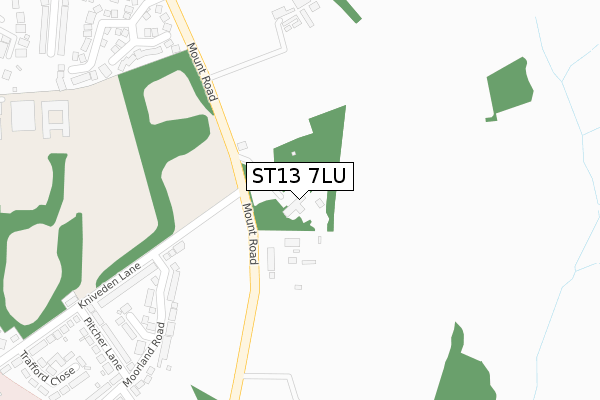 ST13 7LU map - large scale - OS Open Zoomstack (Ordnance Survey)