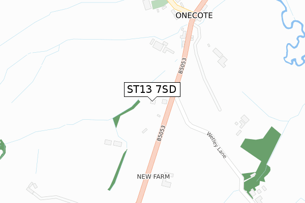 ST13 7SD map - large scale - OS Open Zoomstack (Ordnance Survey)