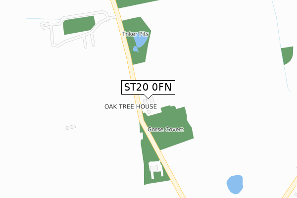 ST20 0FN map - large scale - OS Open Zoomstack (Ordnance Survey)