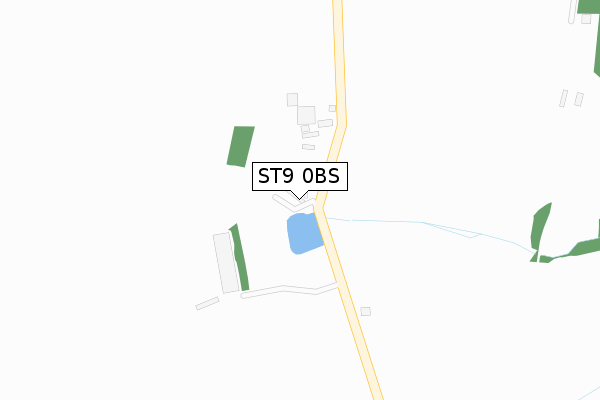 ST9 0BS map - large scale - OS Open Zoomstack (Ordnance Survey)