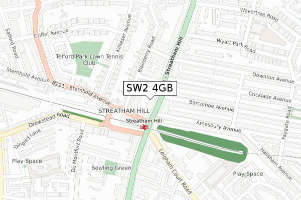 SW2 4GB map - large scale - OS Open Zoomstack (Ordnance Survey)