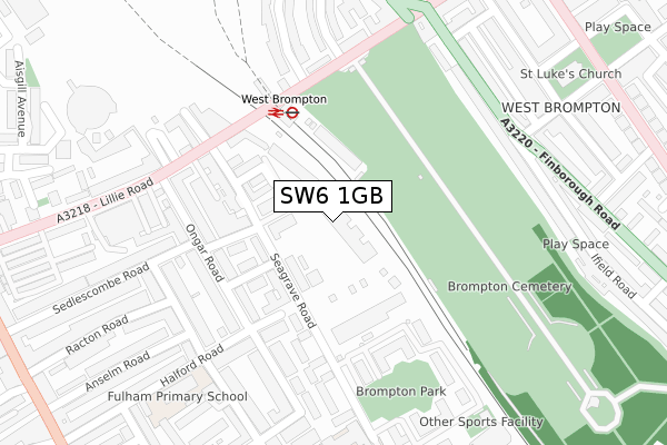 SW6 1GB map - large scale - OS Open Zoomstack (Ordnance Survey)