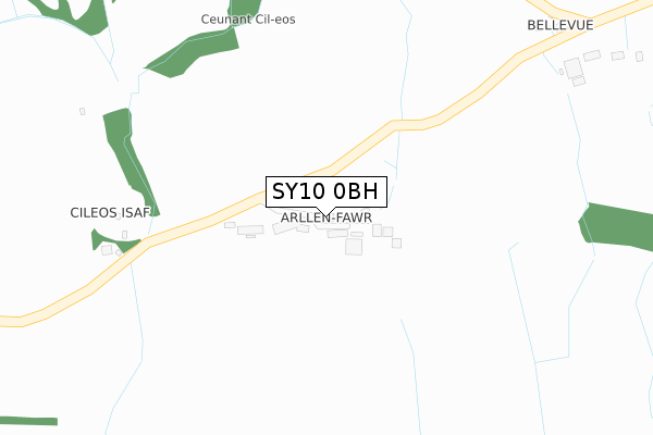 SY10 0BH map - large scale - OS Open Zoomstack (Ordnance Survey)