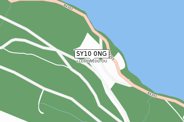 SY10 0NG map - large scale - OS Open Zoomstack (Ordnance Survey)