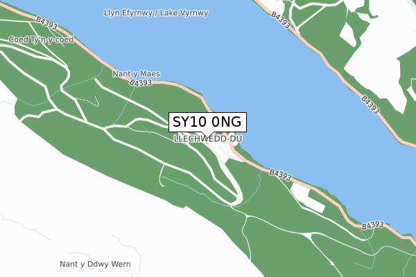 SY10 0NG map - small scale - OS Open Zoomstack (Ordnance Survey)