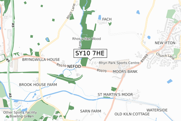 SY10 7HE map - small scale - OS Open Zoomstack (Ordnance Survey)