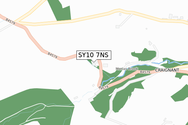 SY10 7NS map - large scale - OS Open Zoomstack (Ordnance Survey)