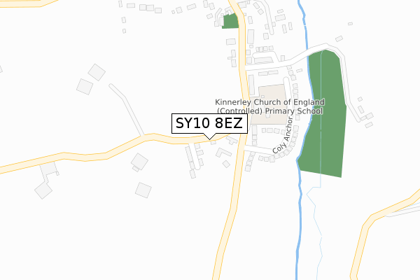 SY10 8EZ map - large scale - OS Open Zoomstack (Ordnance Survey)