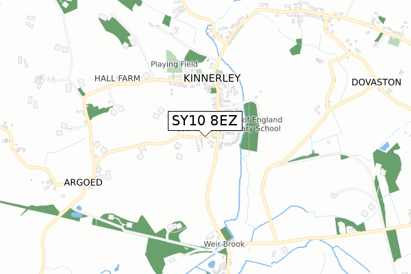 SY10 8EZ map - small scale - OS Open Zoomstack (Ordnance Survey)