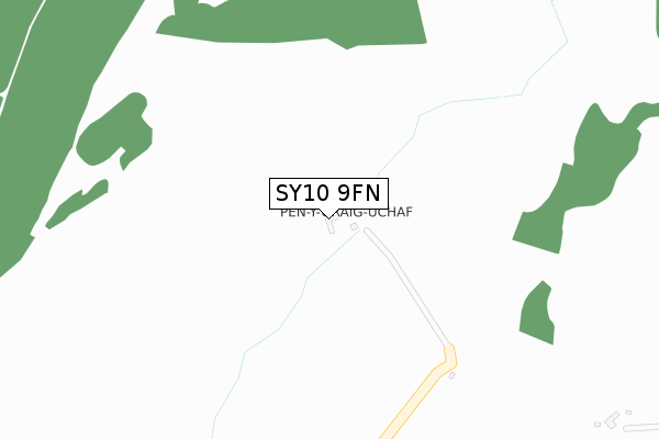 SY10 9FN map - large scale - OS Open Zoomstack (Ordnance Survey)