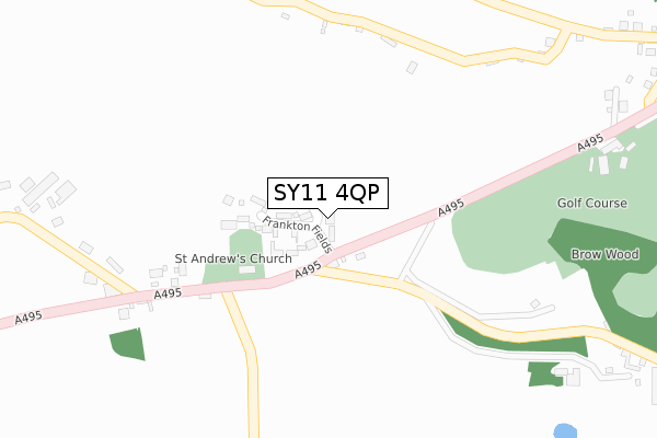 SY11 4QP map - large scale - OS Open Zoomstack (Ordnance Survey)