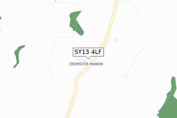 SY13 4LF map - large scale - OS Open Zoomstack (Ordnance Survey)